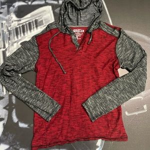 American Republic Men's Long Sleeve Pullover Hooded - used